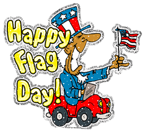 Uncle Sam Wishing You Happy Flag Day Glitter