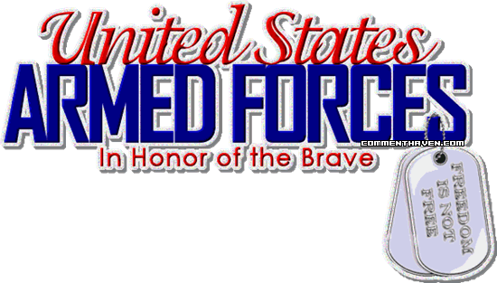 United States Armed Forces In Honor Of The Brave Glitter