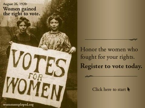 Votes for Women Women's Equality Day August 26, 1920