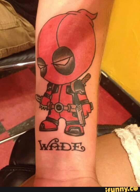 Wade - Baby Deadpool Tattoo Design For Wrist