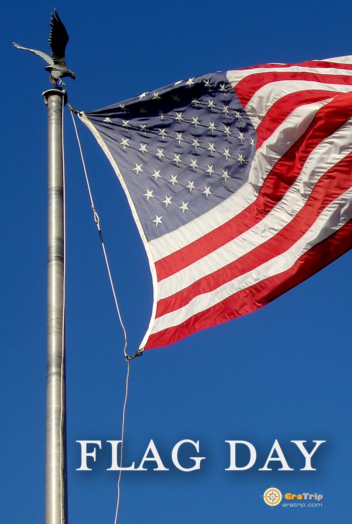 Waving American Flag Happy Flag Day 2016