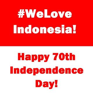 We Love Indonesia Happy 70th Independence Day