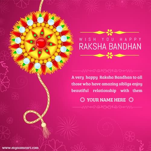 Wish You Happy Raksha Bandhan Greeting Card