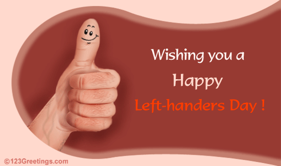 Wishing You A Happy Left Handers Day Lefts Thumbs Up Animated Picture