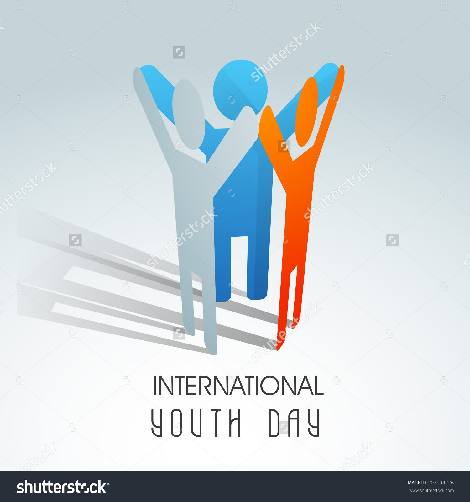 Young People Joining Hands On International Youth Day Clipart Picture