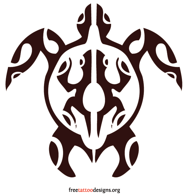 Amazing Tribal Simple Turtle Tattoo Design