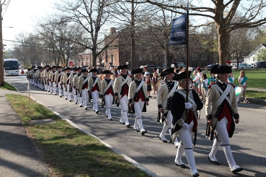 Annual Patriot Day Parade Through Concord Include Ceremony At North Bridge