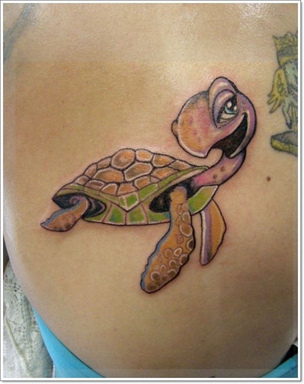 Cartoon Turtle Tattoo Image