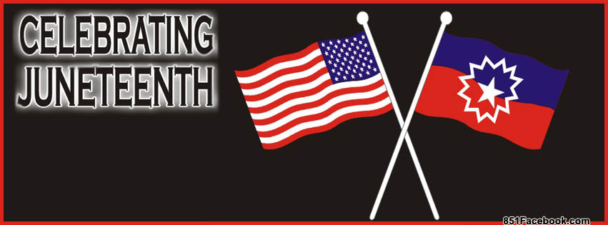Celebrating Juneteenth Flags Facebook Cover Picture