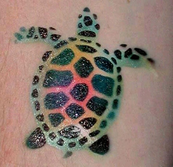 Colorful Turtle Tattoo Image