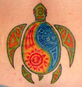 Colorful Turtle Tattoo Picture