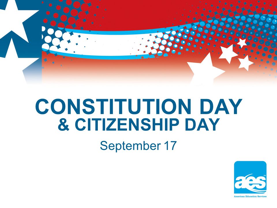 Constitution Day And Citizenship Day September 17, 2016