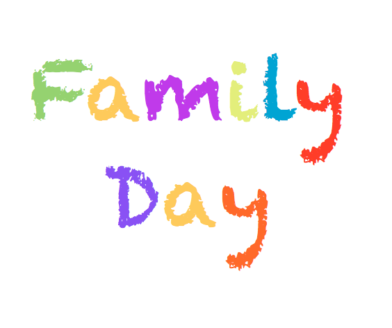 Family Day Colorful Text Wishes Picture