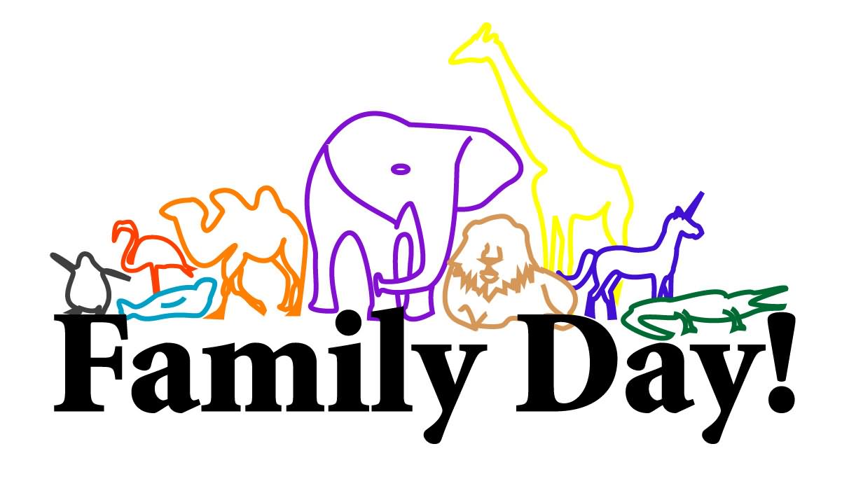 Family Day Wishes Animal Kingdom Clipart