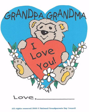 Grandpa Grandma I Love You Happy Grandparents Day Greeting Card