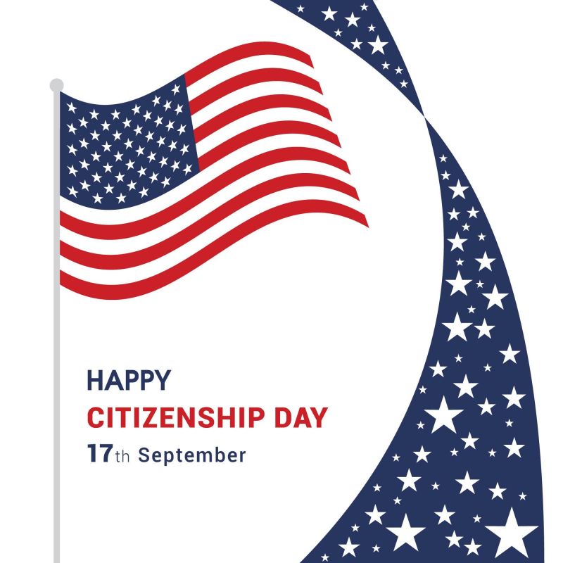Happy Citizenship Day 17th September American Flag Picture