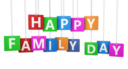 Happy Family Day Hanging Colorful Text Notes Picture