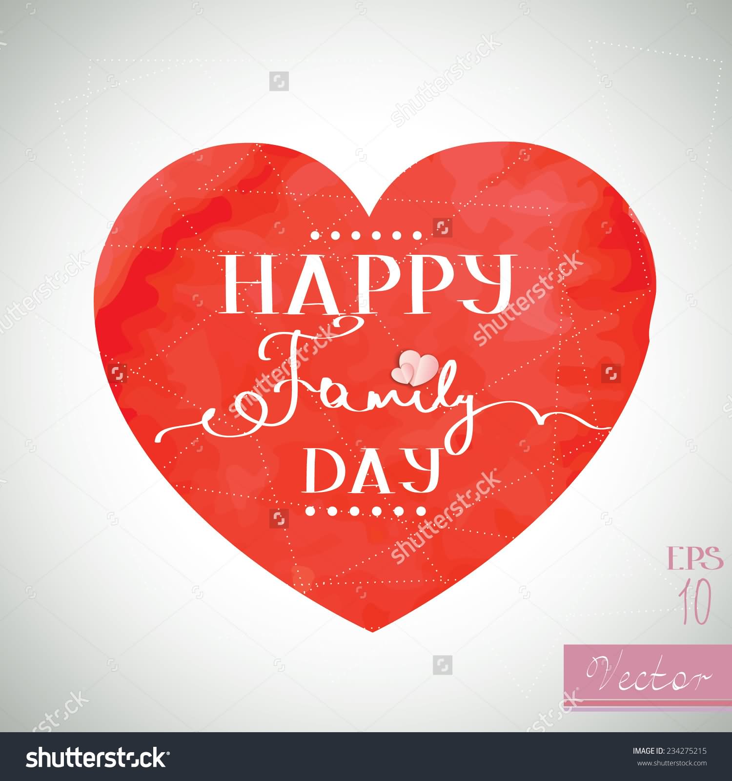 Happy Family Day Heart Greeting Card