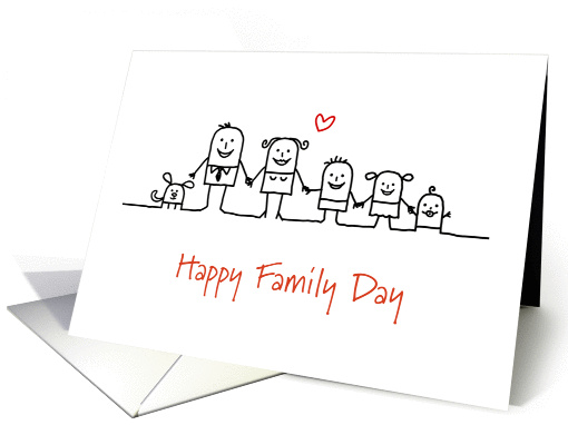 Happy Family Day Simple Greeting Card