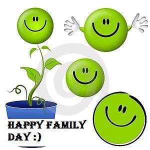 Happy Family Day Smiley Plants Picture