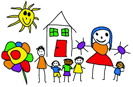 Happy Family Day Wishes Colorful Drawing Picture