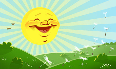 Happy First Day Of Summer Sun Clipart Picture