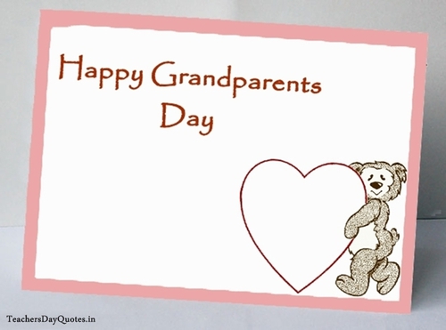 Happy Grandparents Day Blank Greeting Card