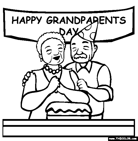 Happy Grandparents Day Coloring Page Picture