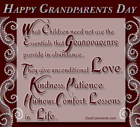 Happy Grandparents Day Glitter Wishes Picture