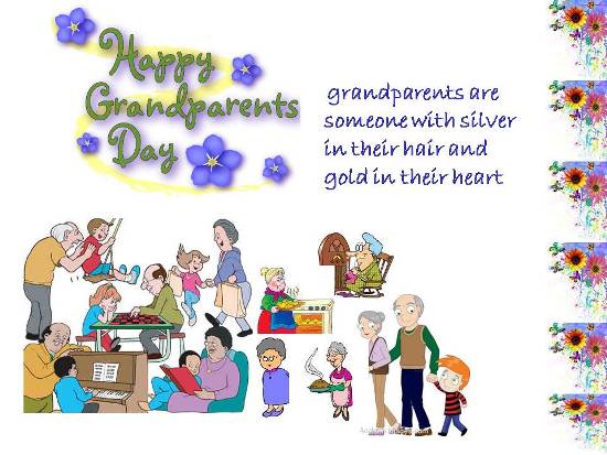 Happy Grandparents Day Grandparents Are Someone With Silver In Their Hair And Gold In Their Heart Greeting Card