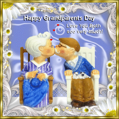Happy Grandparents Day Love You Both So Very Much Glitter Ecard