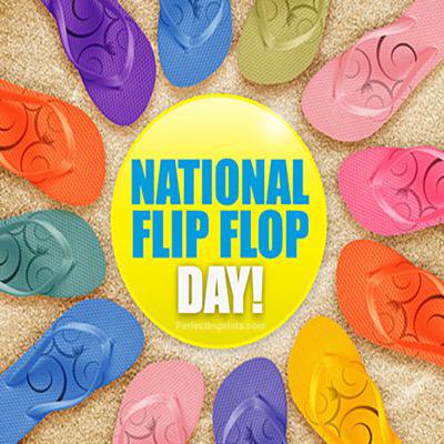 Happy National Flip Flop Day Colorful Flip Flops Picture