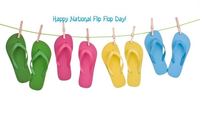 Happy National Flip Flop Day Hanging Flip Flops Picture