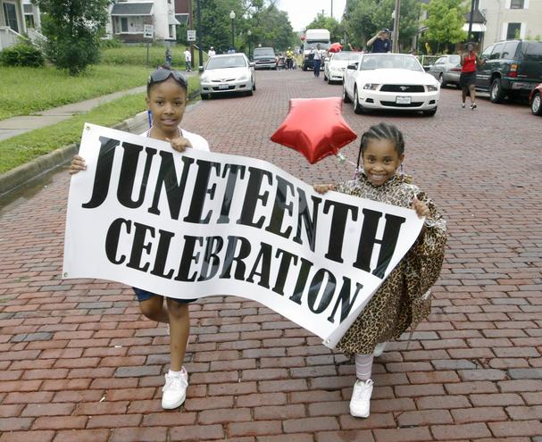Kids With Juneteenth Celebration Banner Image