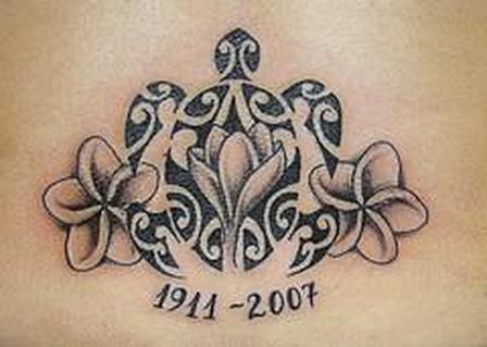 Memorial Turtle Tattoo Design