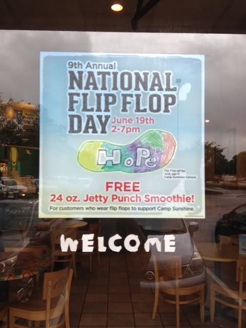 National Flip Flop Day Wishes Poster Image