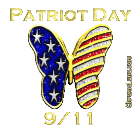 Patriot Day 9-11 Butterfly Glitter