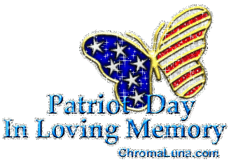 Patriot Day In Loving Memory Butterfly Glitter