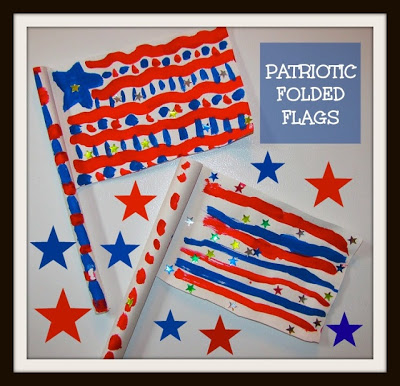 Patriot Folded Flags Greeting Card