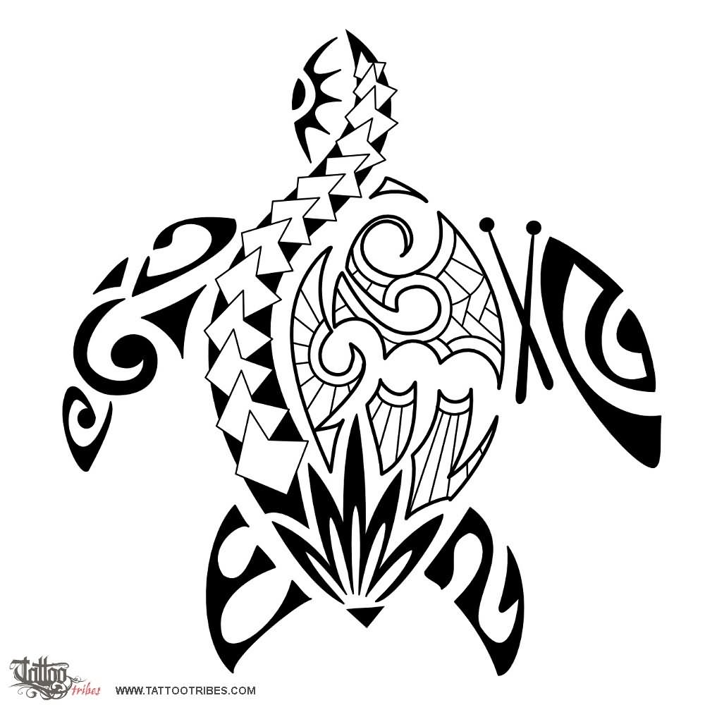 Polynesian Turtle Tattoo Design