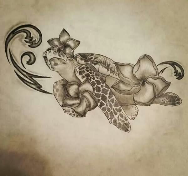 Sea Turtle Tattoo Design