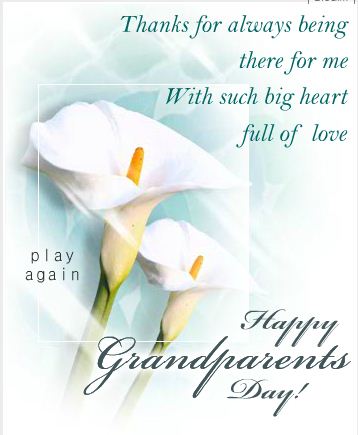 Thanks For Always Being There For Me With Such Big Heart Full Of Love Happy Grandparents Day Greeting Card