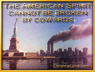 The American Spirit Cannot Be Broken By Cowards Patriot Day Glitter