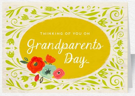 Thinking Of You On Grandparents Day Greeting Card