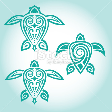 Tribal Simple Turtle Tattoos Designs