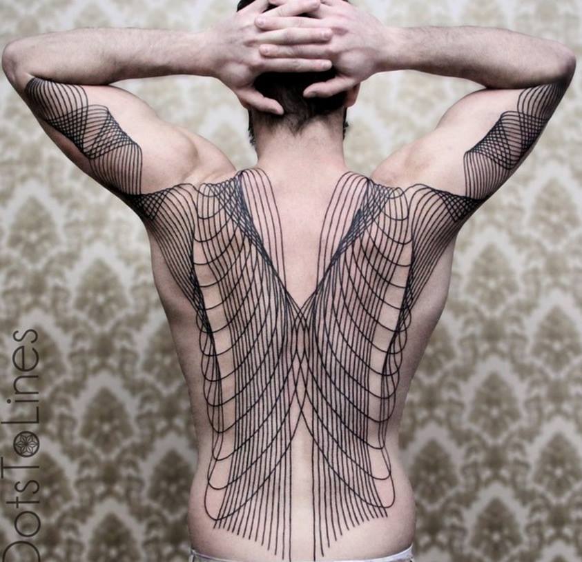 Unique Back Body Tattoo For Men by Chaim Machlev