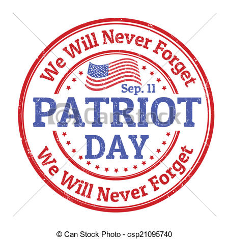 We Will Never Forget Sep 11 Patriot Day Rubber Stamp Picture