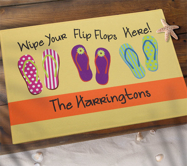 Wipe Your Flip Flops Here Happy National Flip Flop Day Greeting Card