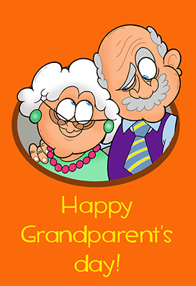Wishing You Happy Grandparents Day Greeting Card