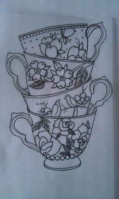 Alice in Wonderland Teacup Tattoos Designs